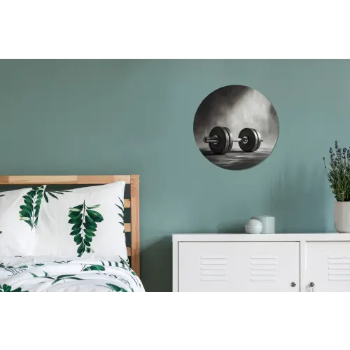 Halter - Gewichten - Zwart Wandcirkel aluminium klein -slaapkamer