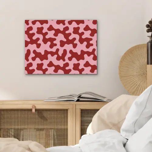 Modern - Abstract - Rood PET vilt klein 837 -sfeer3