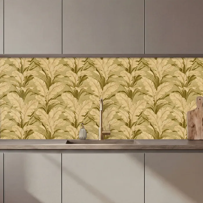Palmbladeren - Klassiek - Groen keuken achterwand 2 middel 871 zz_3dshopping