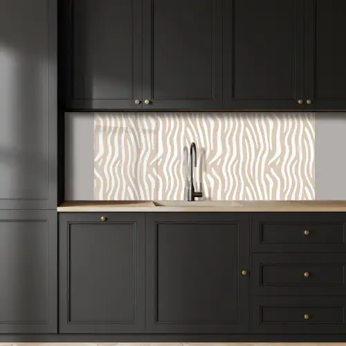 Abstract - Zebra - Beige keuken achterwand 2 middel 871 -sfeer1