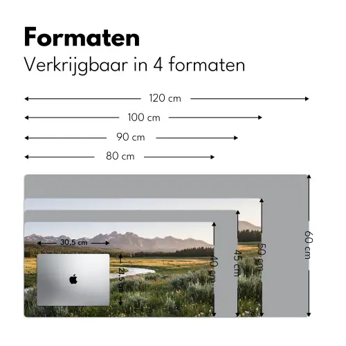 Berglandschap - Rivier - Bos Muismat XXL klein -sfeer5