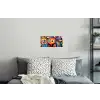 Abstract - Gezicht - Kleurrijk Muursticker klein -slaapkamer