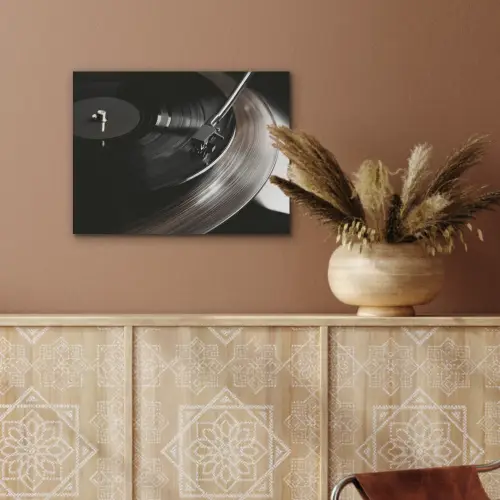 Close-up - Vinylplaat - Platenspeler - Zwart PET vilt klein -sfeer4