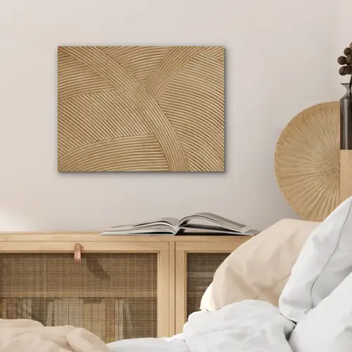Rotan print - Beige PET vilt klein -sfeer3