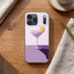 Cocktail - Paars - Minimalistisch - Citroen Telefoonhoesje iPhone 17 Pro Max klein -sfeer1