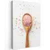 Lepel - Zout - Roze Tuinposter op houten frame 2 cm dik middel -3d