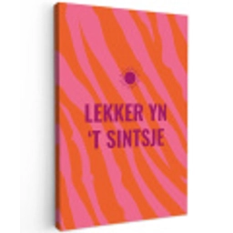 Quote - Zomer - Roze Tuinposter op houten frame 2 cm dik klein -3d