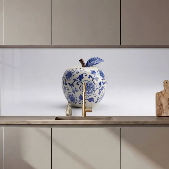 Appel - Blauw - Klassiek keuken achterwand 2 middel zz_3dshopping