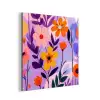 Bloemen - Kleurrijk - Bladeren aluminium wit klein -3d