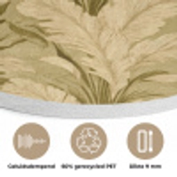 Palmbladeren - Klassiek - Groen Akoestische PET Vilt - Rond klein 838 -closeup_NL