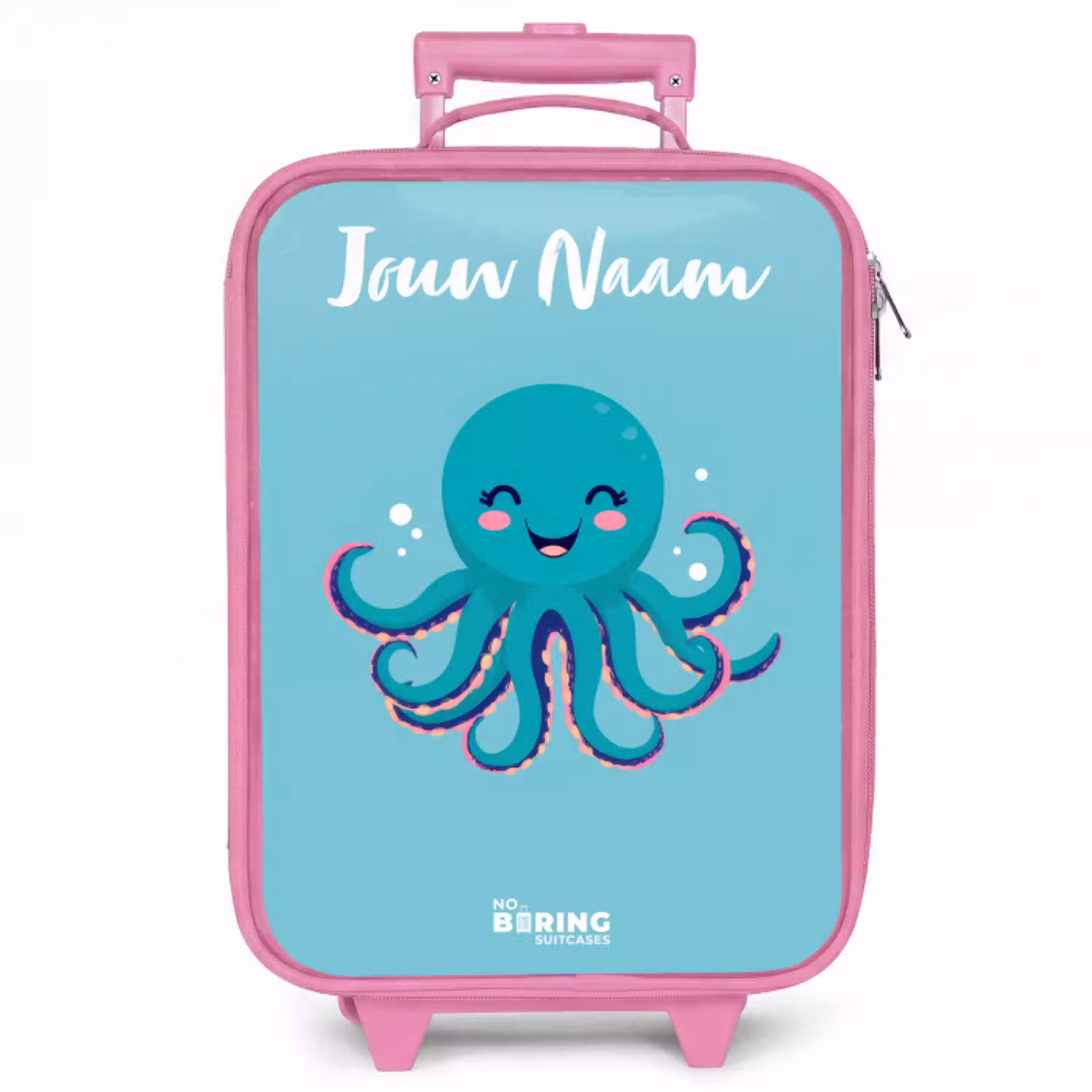 Octopus - Water - Blauw Kinderkoffer - Roze klein -zzz_website3d