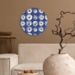 Borden - Floraal - Blauw Wandcirkel kunststof plaat 5mm dik klein 188 -sfeer1