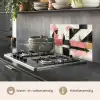 Roze - Abstract - Aesthetic - Modern - Vormen keuken achterwand spatscherm klein -usp_NL