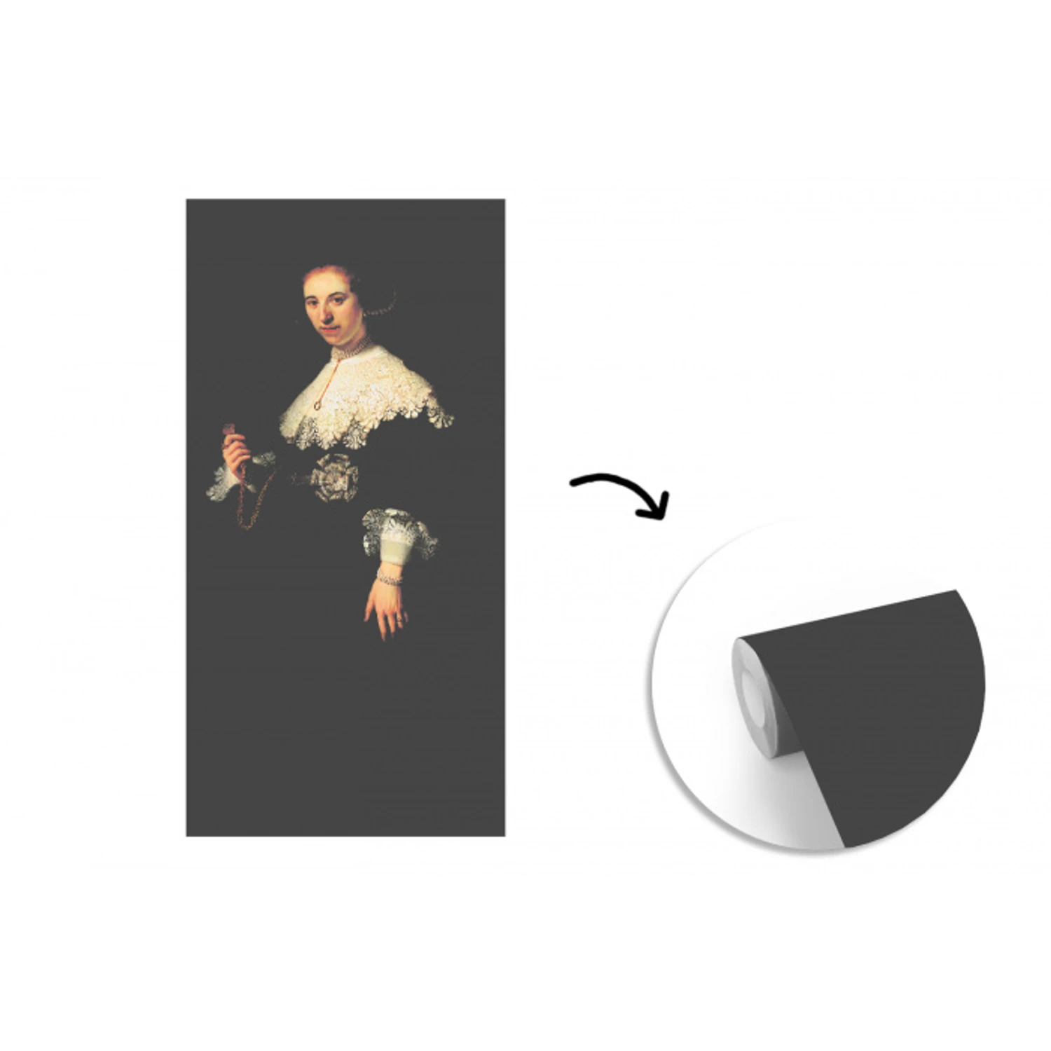 Het huwelijksportret van Oopjen Coppit - Rembrandt van Rijn fotobehang vinyl groot -3d