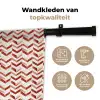 Strepen - Rood - Wit - Patroon Wandkleed katoen klein 269 -sfeer2