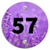 Lavendel - Traditioneel Naambord Rond klein -3d