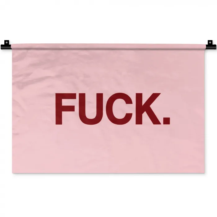 Statement - Krachtig - Roze Wandkleed katoen klein -zz3d