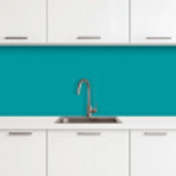 Blauw - Effen kleur keuken achterwand 2 middel 871 -3d