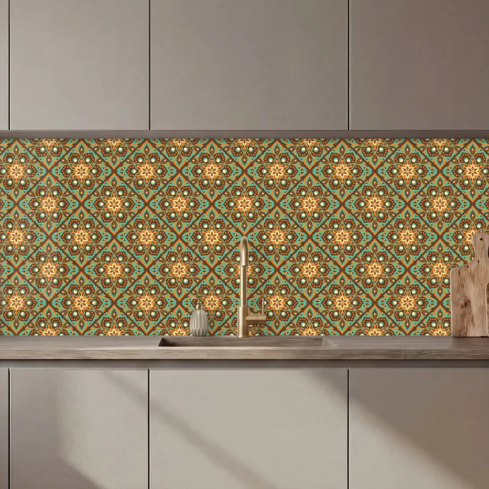 Bloemen - Vintage - Patronen - Bohemian - Mandala keuken achterwand 2 middel 871 zz_3dshopping