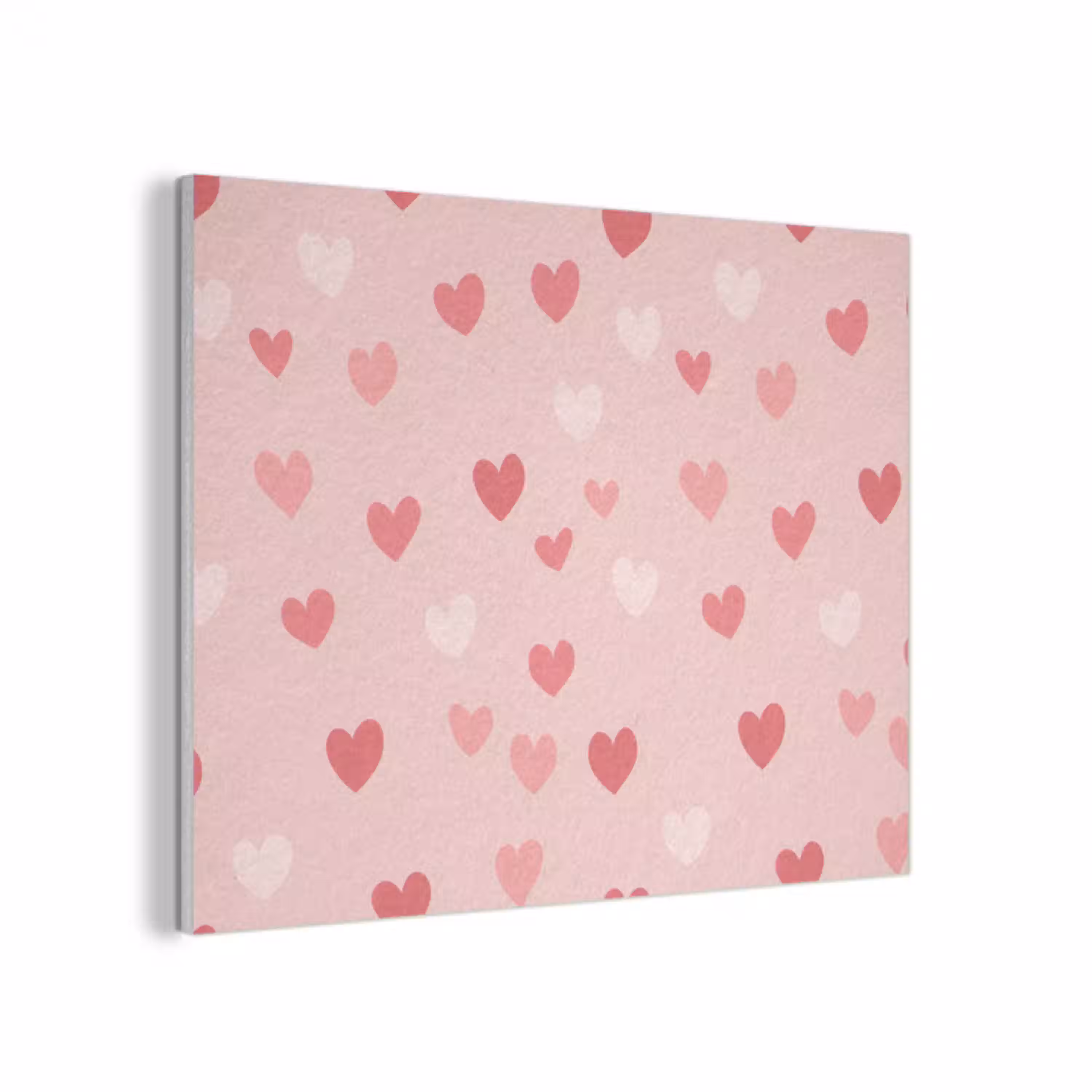 Hartjes - Patroon - Roze - Eenvoudig PET vilt klein -3d