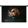 Groot - Bloemen - Vaas - Boeket Wandkleed katoen klein -zz3d