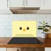 Kuiken - Vrolijk - Geel - Minimalistisch keuken achterwand spatscherm klein -sfeer2