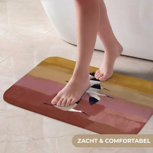 Vogels - Snavel - Abstract Badmat klein -USP_ZachtNL