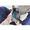 Deur - Hout - Bloemen - Blauw Telefoonhoesje Samsung Galaxy S10 Lite klein -handS10Lite
