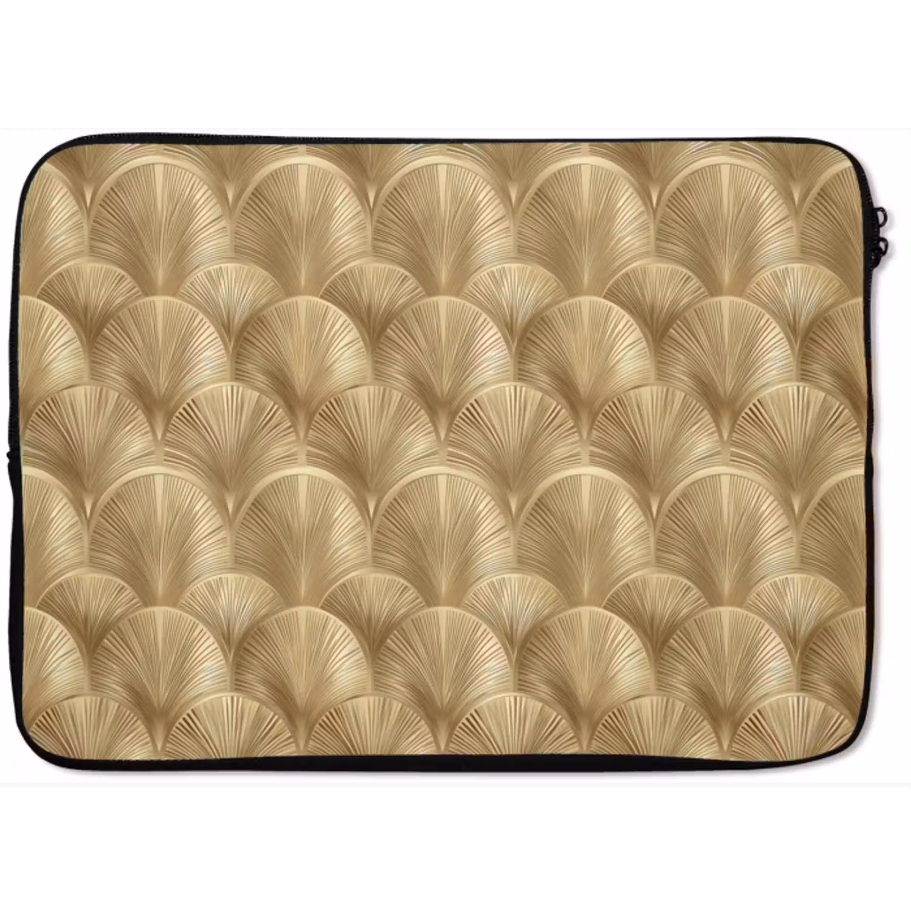 Patroon - Waaier -  Goud laptophoes neopreen klein 279 -zkaufland3dotto