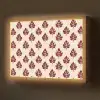 Botanisch - Patroon - Bordeaux Light Box met batterij (Wandlamp) middel 907 -z3d_website