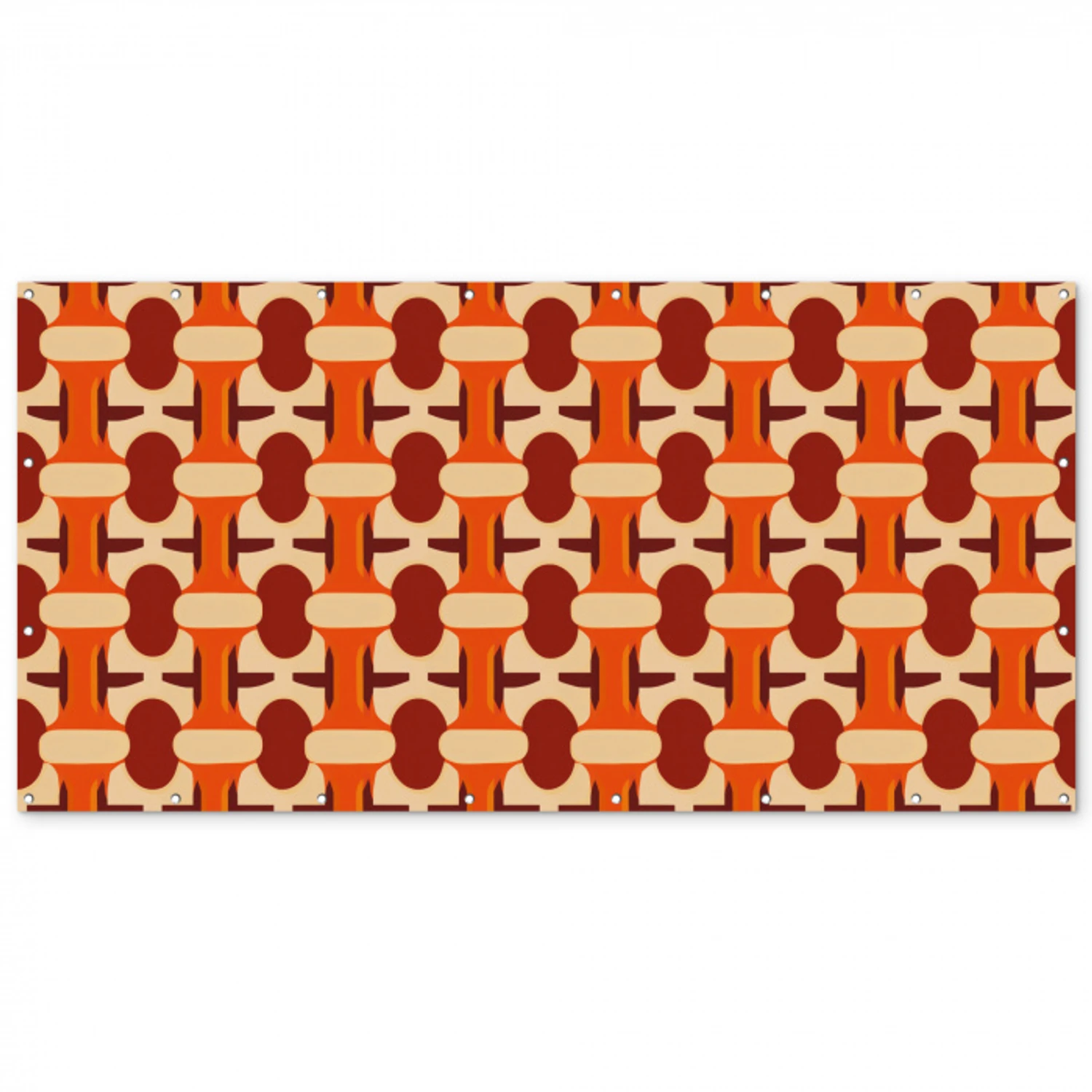 Geometrisch - Retro - Oranje Balkonbeschermer Duitsland klein 596 -zz_3d