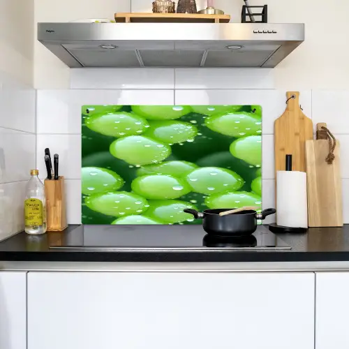 Druiven - Groen - Druppels Inductie beschemer met haakjes klein 777 -sfeer2