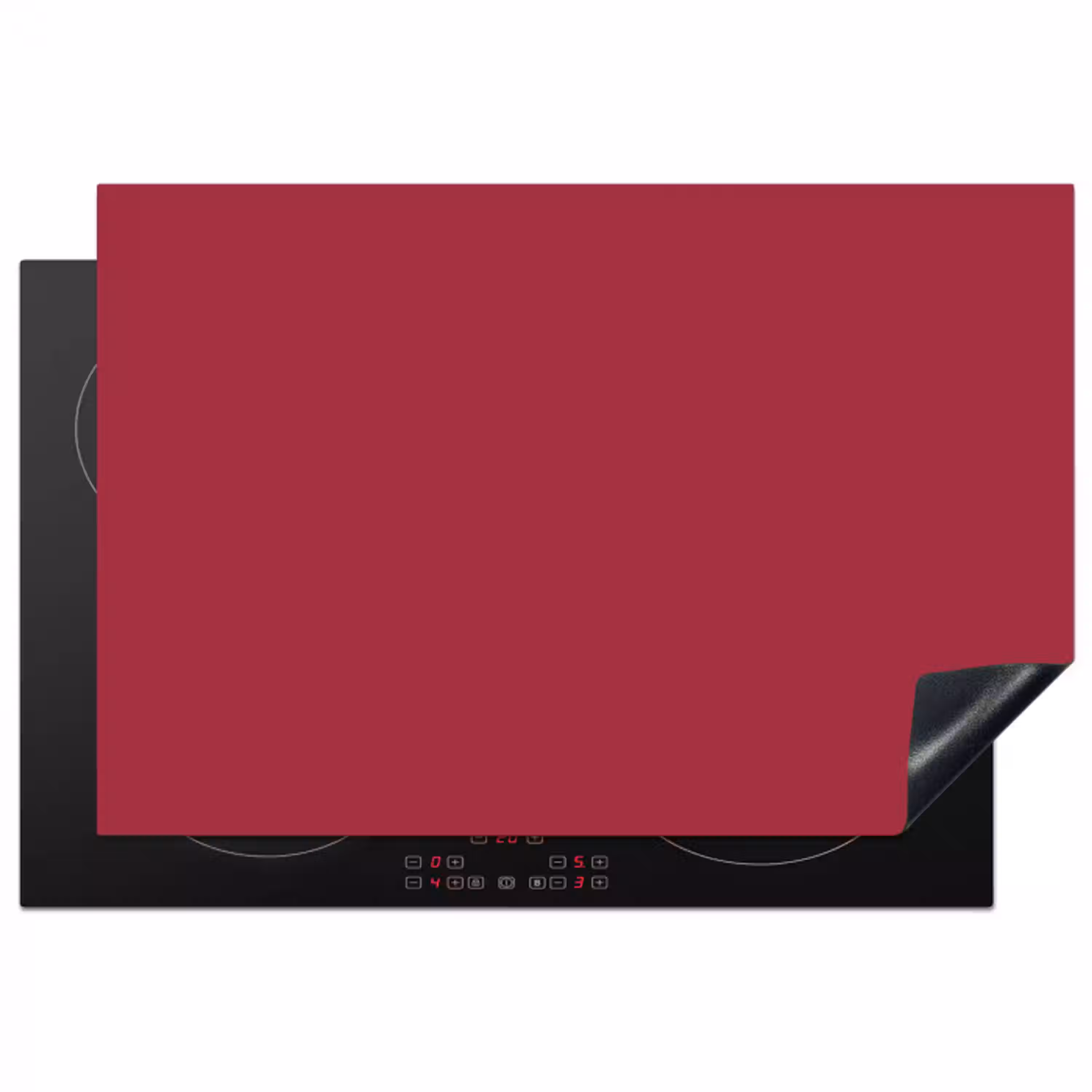 Rood - Effen kleur Inductie beschermer vinyl 3mm klein 276 -3d