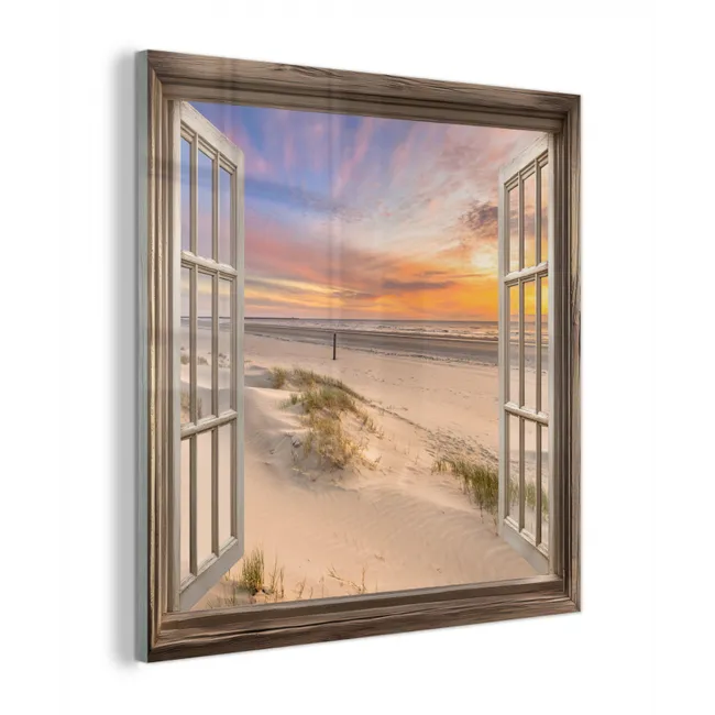 Doorkijk - Strand - Duinen - Natuur - Landschap plexiglas 5mm klein -z3d