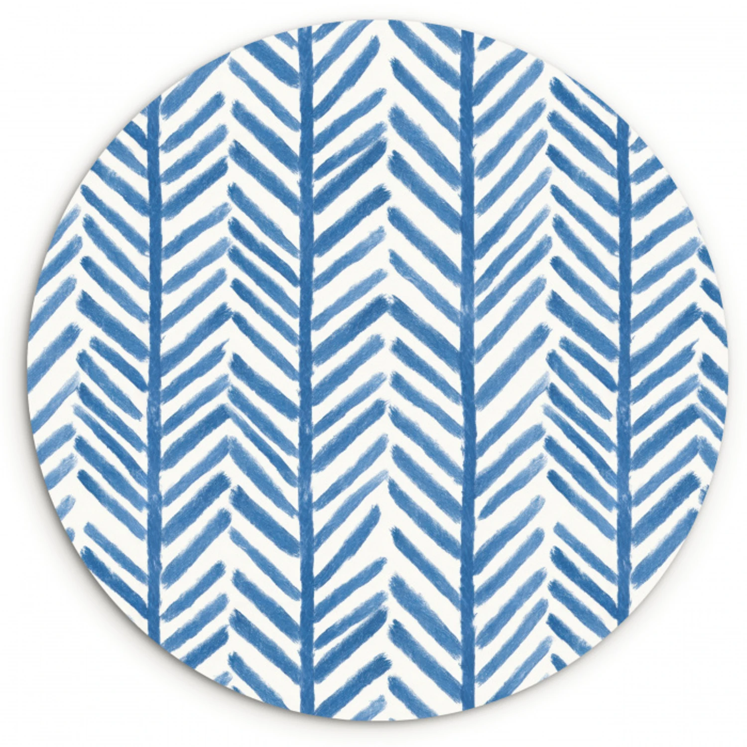 Patroon - Streep - Blauw Wandcirkel kunststof plaat 5mm dik klein 188 -3d