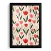 Tulpen - Modern - Roze fotolijst zwart zonder passe partout klein -3d
