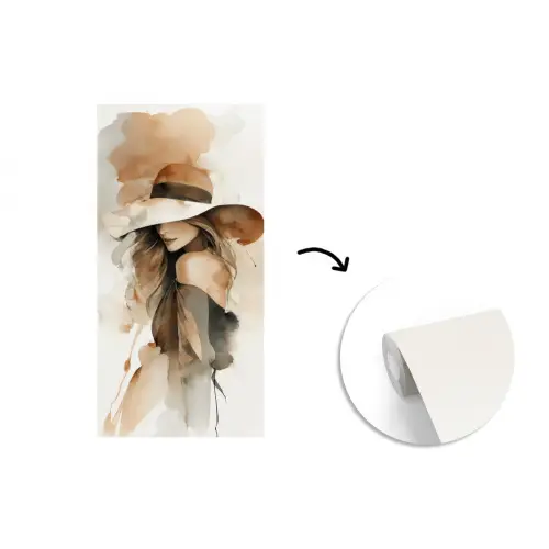 Mysterieus - Vrouw - Sepia fotobehang vinyl groot -3d