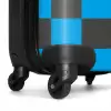 Squares - Zwart/Blauw NBS - Handbagage koffer - Kinderen Unisex middel -wiel