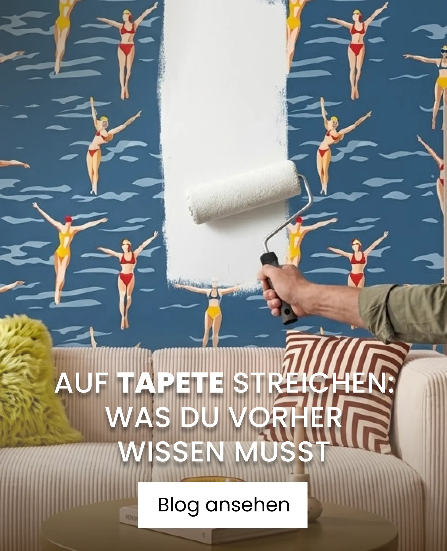 man die auf Tapete streicht