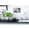 Bloem - Wit - Neutraal Muursticker klein -keuken