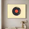 Illustratie - Vinylplaat - Beige - Vintage Textielframe zwart klein -sfeer2