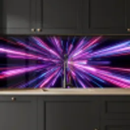 Lichtsnelheid - Ruimte - Roze - Paars keuken achterwand 2 middel -sfeer1