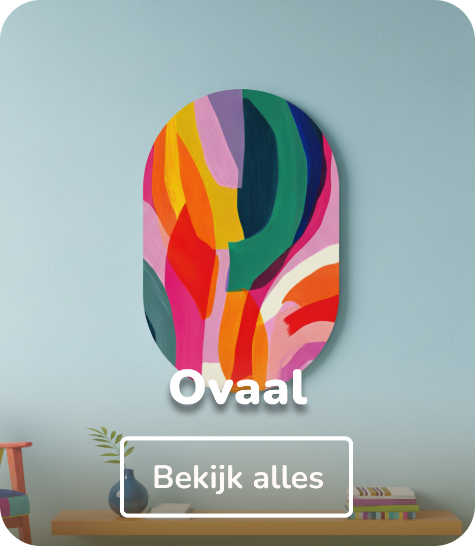 Aluminium schilderijen ovaal