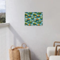 Kikker - Lelies - Groen tuinposter los doek klein 239 -sfeer8
