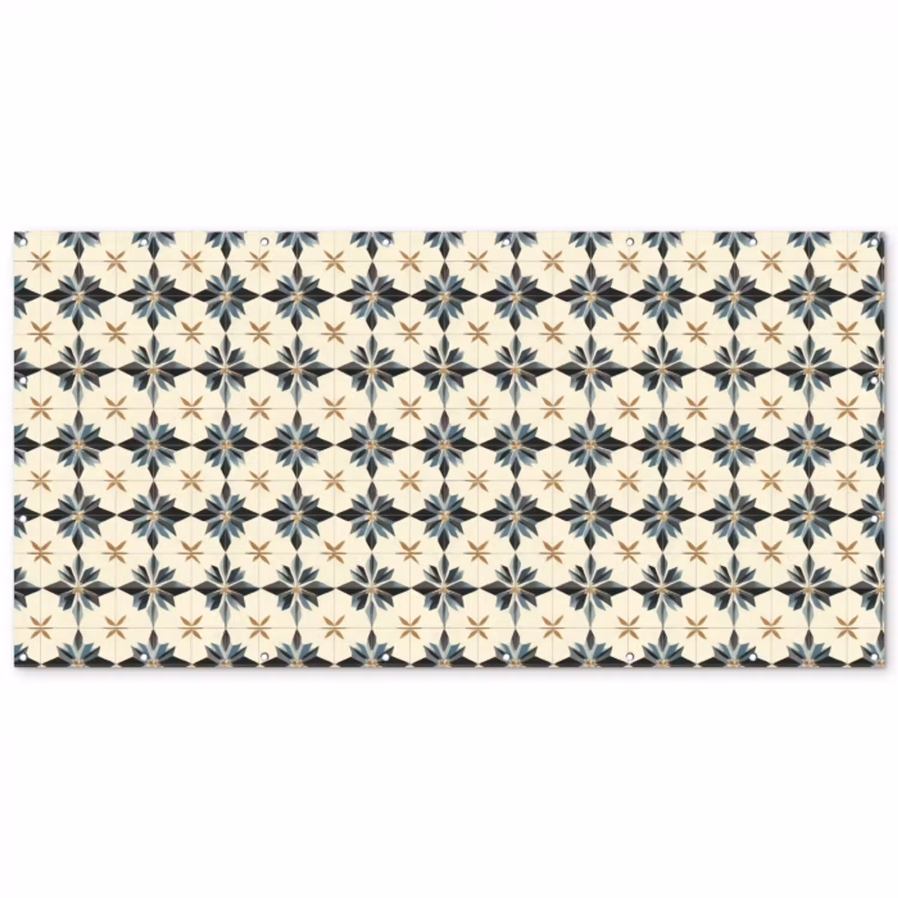 Sierlijk - Ornament - Blauw Balkonbeschermer Duitsland klein 596 -zz_3d