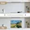 Zandpad - Huis - Bomen - Grasveld keuken achterwand spatscherm klein -voor_na_NL
