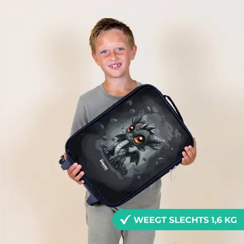 Gino grijsstaart Kinderkoffer - Zwart klein -sfeer4_NL