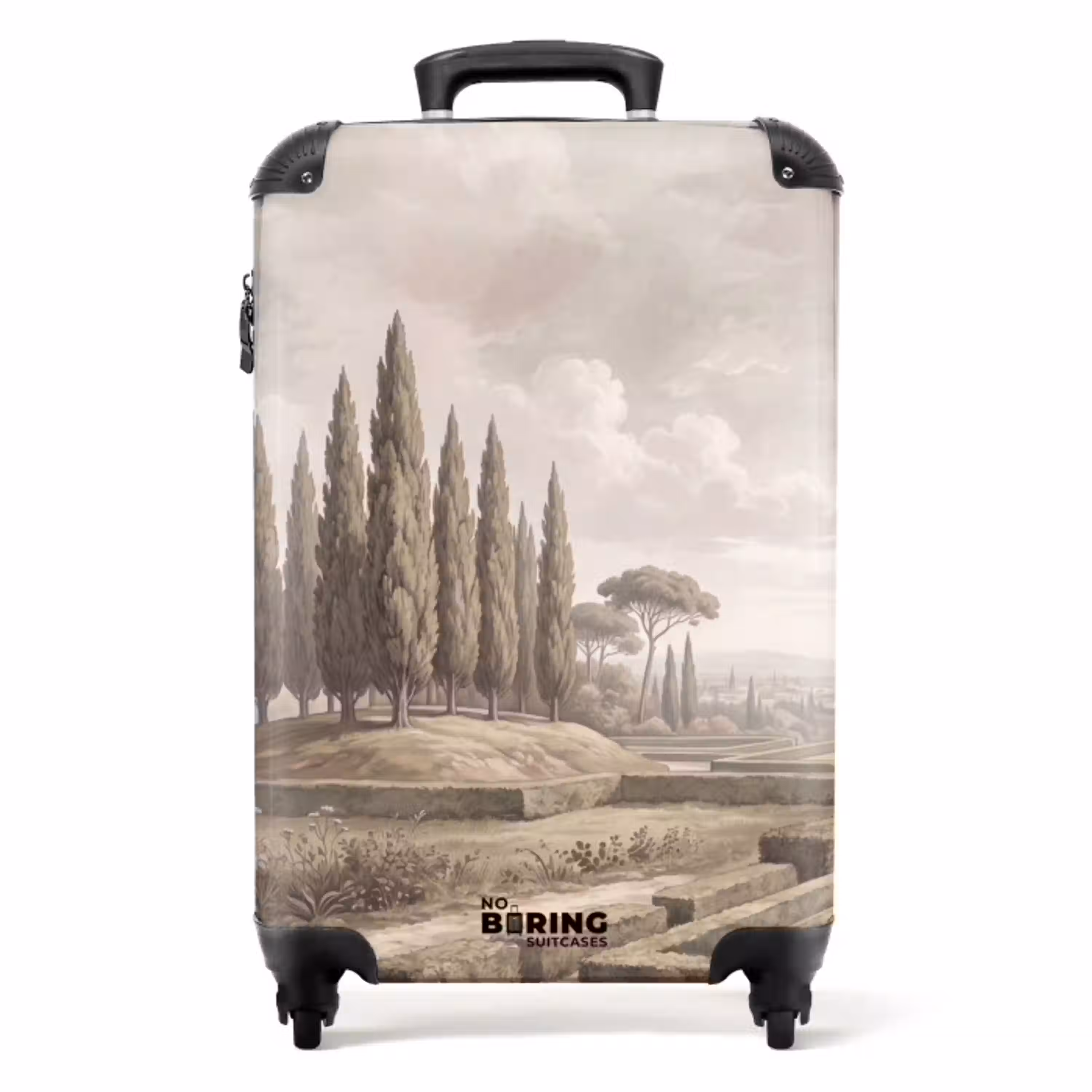 Vallei - Tuin - Natuur - Groen NBS - Handbagage koffer - Volwassenen Unisex middel -productfoto_recht
