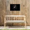 Bloemstuk - Vaas - Zwart Tuinposter op houten frame 2 cm dik klein -sfeer4