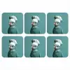 Parkiet - Vogel - Koksmuts - Cute onderzetter kurk middel -3d
